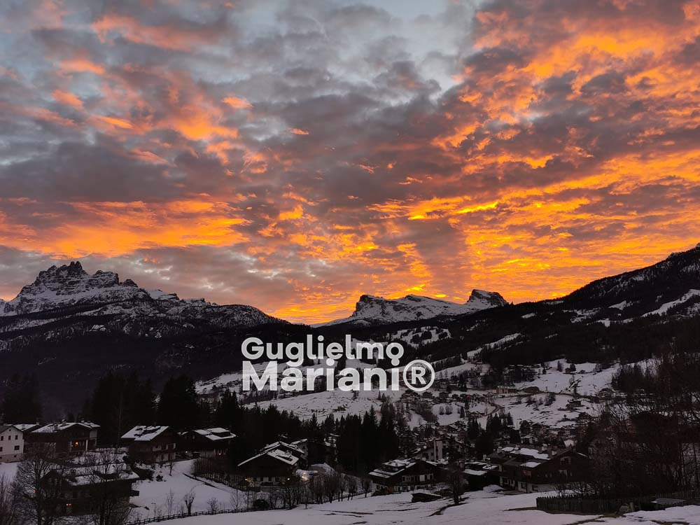 Tramonto Cortina - Inverno 2020 - foto di Guglielmo Mariani
